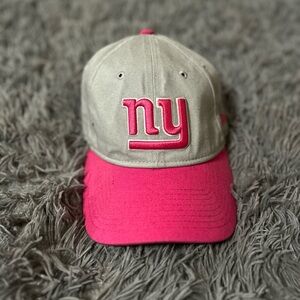 Pink and Gray Women's New York Giants Hat